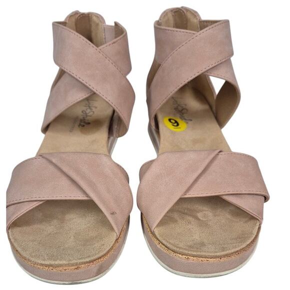 Life Stride Velocity 2.0 Pink Ankle Strap Zip Back Sneaker Sandals Sz 9 - Picture 2 of 6